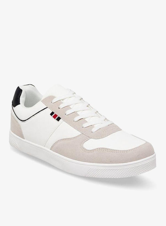 Men Textured Lace-Up Ankle Sneakers
