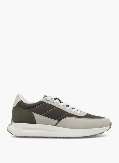 Panelled Sneakers With Lace-Up Closure