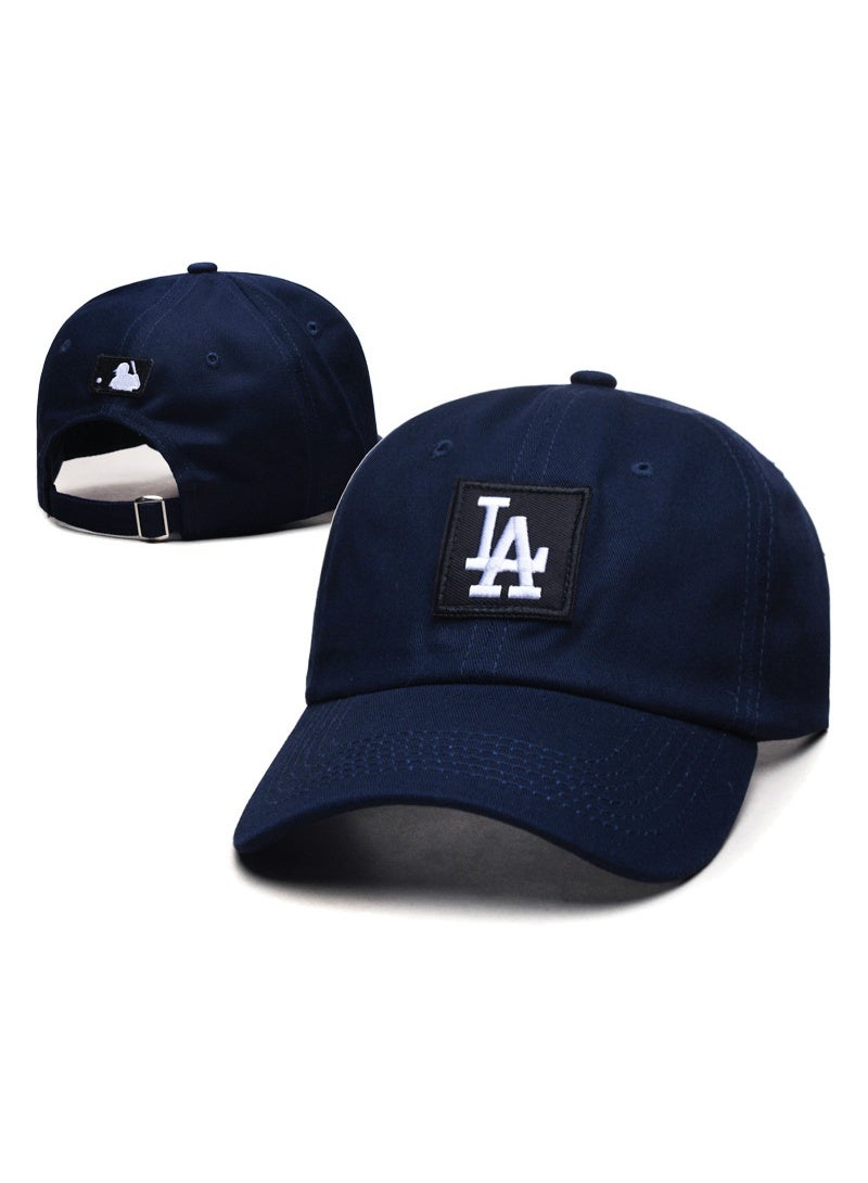 New Era MLB Los Angeles Dodgers Navy Dad Hat – Black Patch & White LA Logo