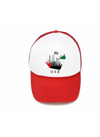 UAE National Day 5-Panel Trucker Cap | Red | Unisex