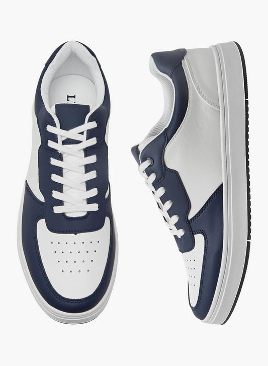 Men Perforated Lace-Up Sneakers