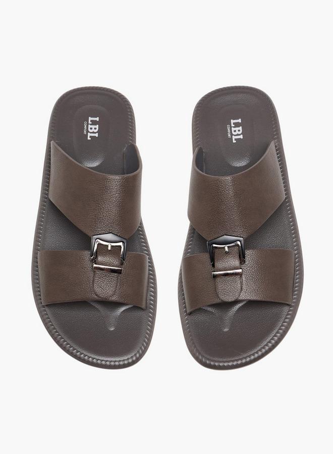 Men Buckle Detail Arabic Sandals