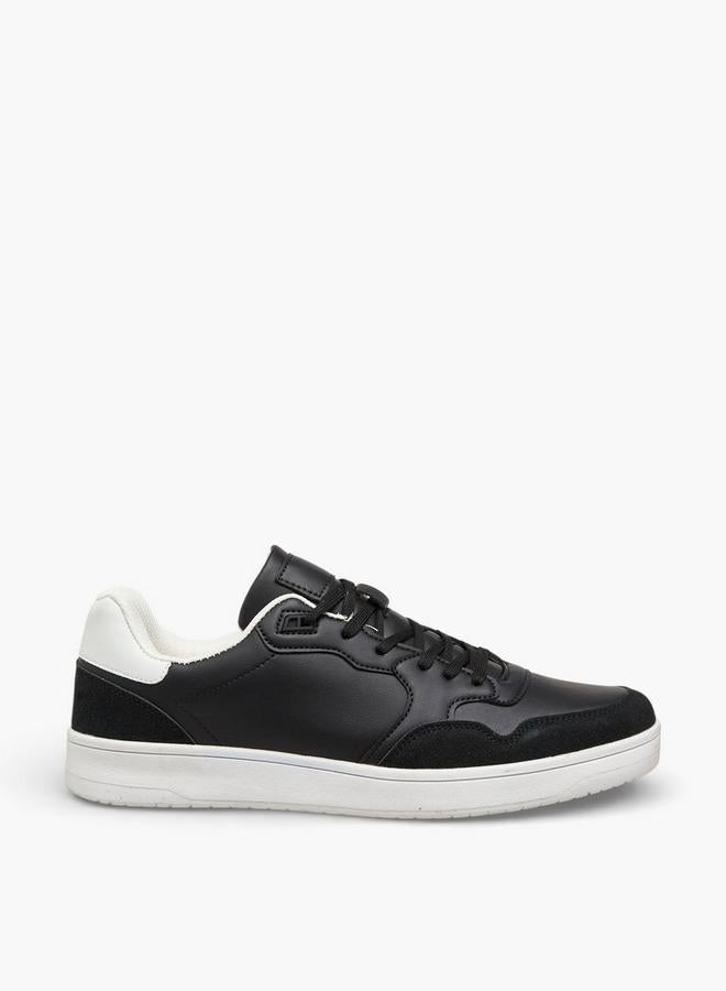 Men Panelled Lace-Up Sneakers - Smart Casual