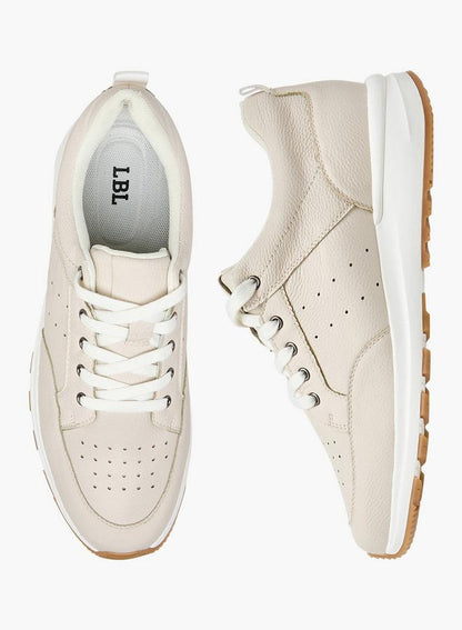 Perforated Sneakers With Lace-Up Closure
