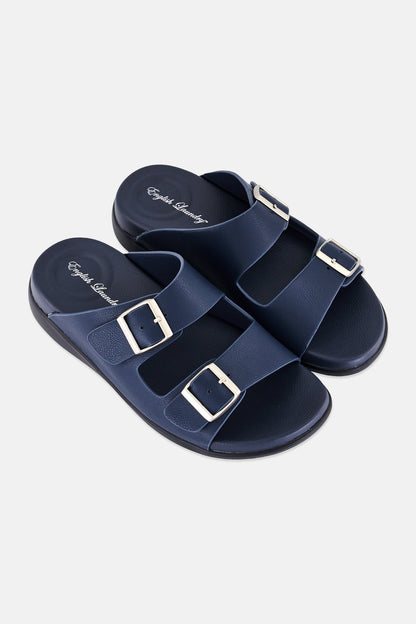 Men's Adjustable Slip-On Arabic Sandals – Navy Blue
