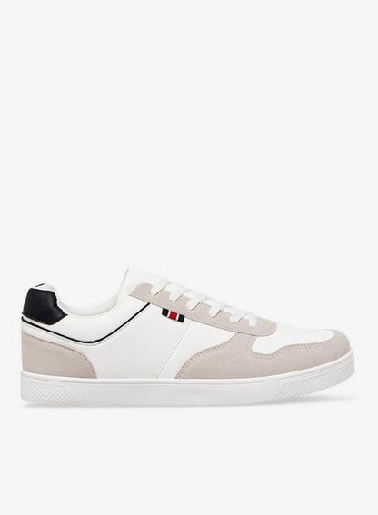 Men Textured Lace-Up Ankle Sneakers
