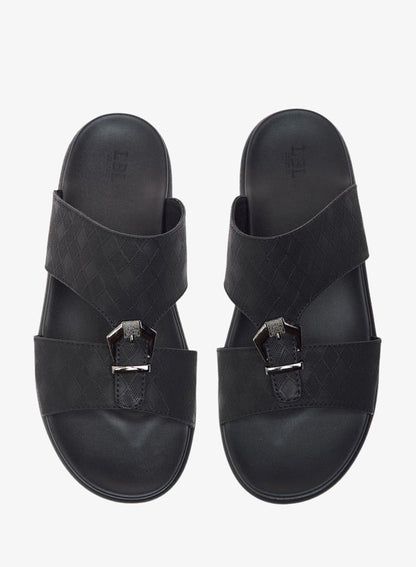 Buckle Accent Slip-On Arabic Sandals