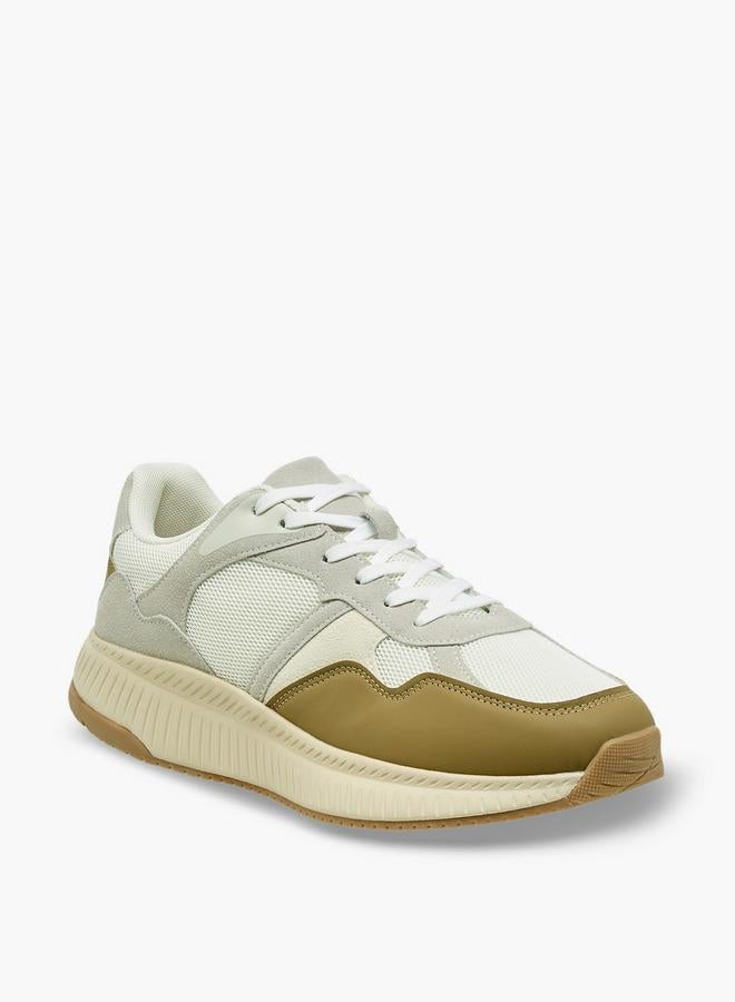 Men Breathable TPR Lace-Up Ankle Sneakers