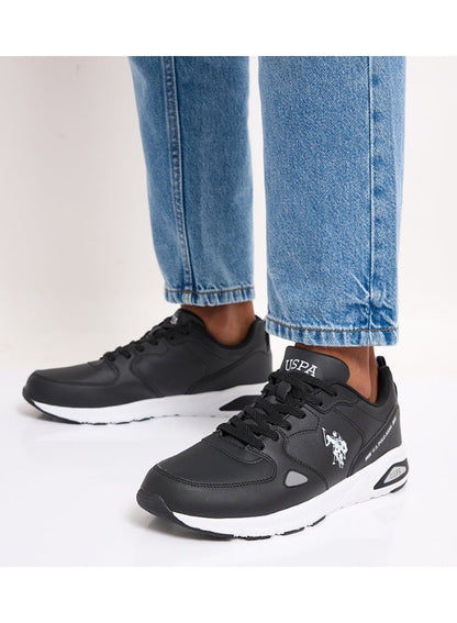 U.S. Polo Assn. Men’s Black VANCE GLB 6FX Sneakers – Premium Casual Sports Shoes for Everyday Style
