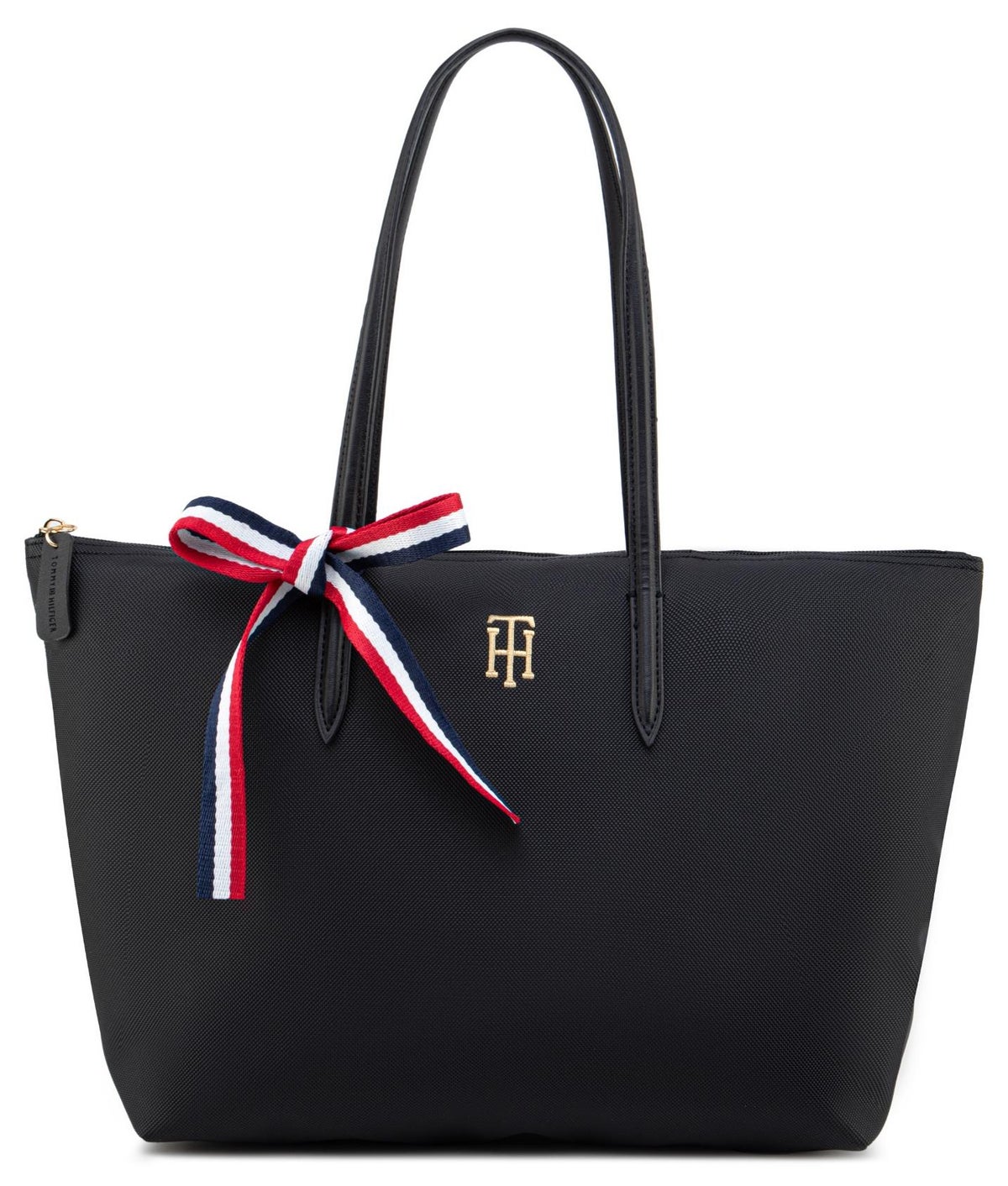 Tommy Hilfiger Women's Tote Bags, Classic Fashion Versatile Signature Tape Large Capacity Shoulder Bag