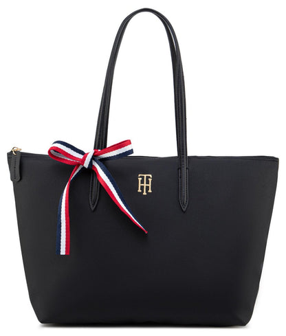 Tommy Hilfiger Women's Tote Bags, Classic Fashion Versatile Signature Tape Large Capacity Shoulder Bag