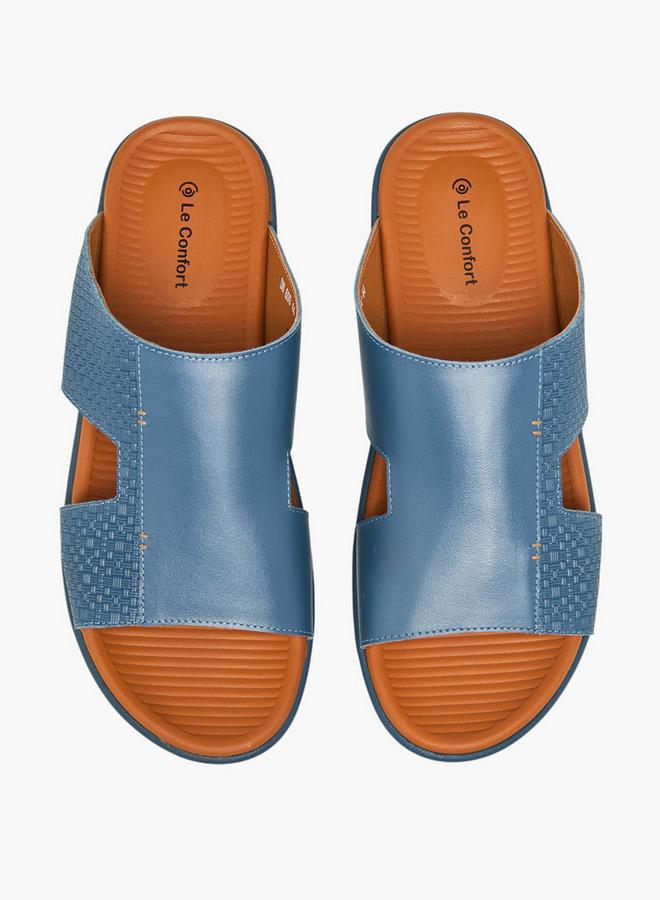 Men Blue Leather Arabic Sandals