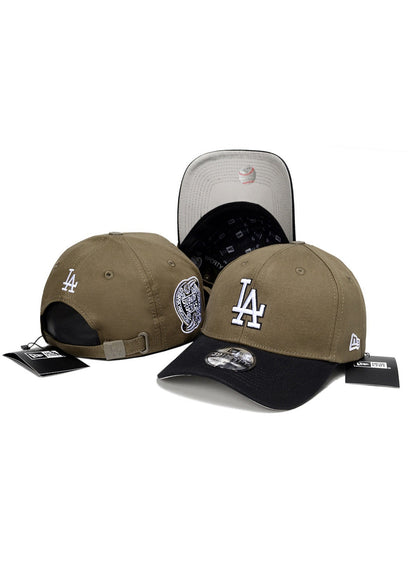 LA Dodgers New Era 39THIRTY Olive & Black MLB Baseball Cap – Subway Series Patch