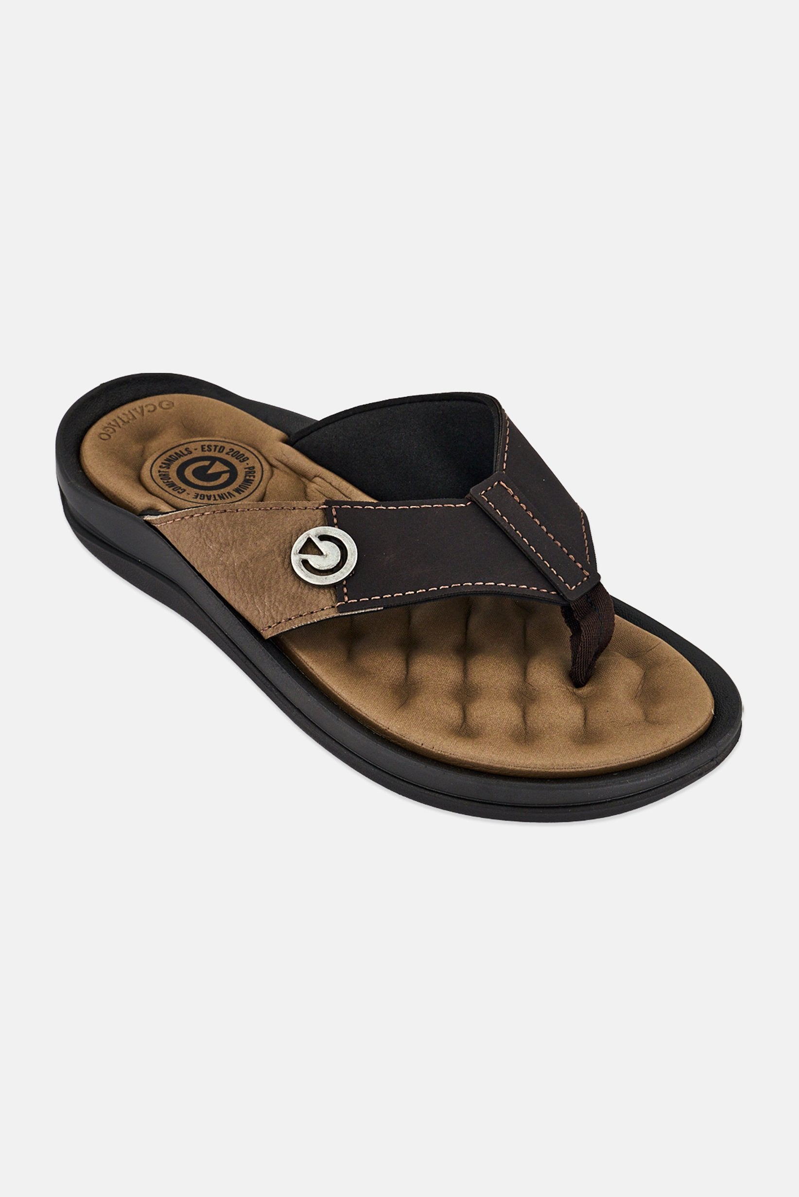 Buy Cartago Men Santorini IV Slip On Slippers, Brown Online