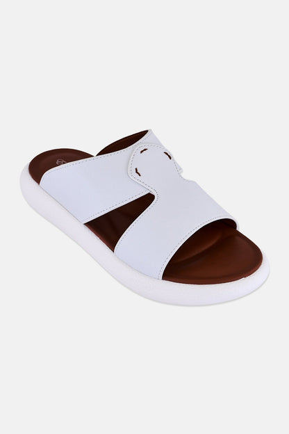 Men's Slip-On Arabic Sandals – White
