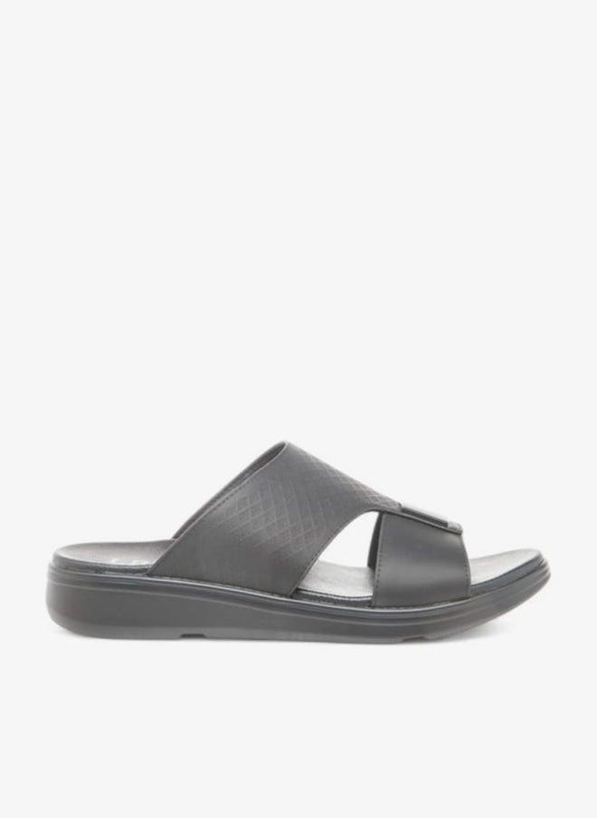 Textured Slip-On Comfort Arabic Sandals