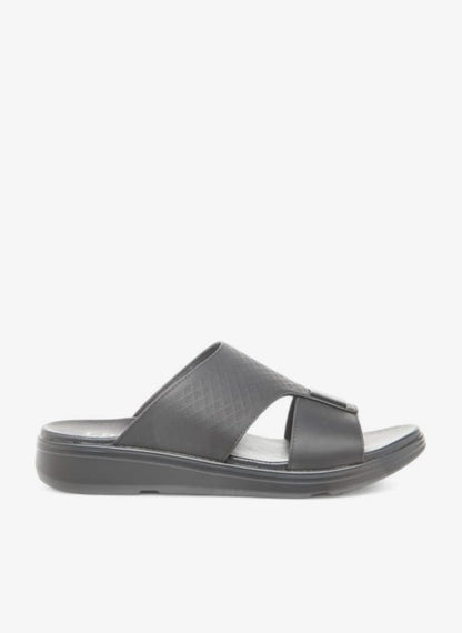 Textured Slip-On Comfort Arabic Sandals