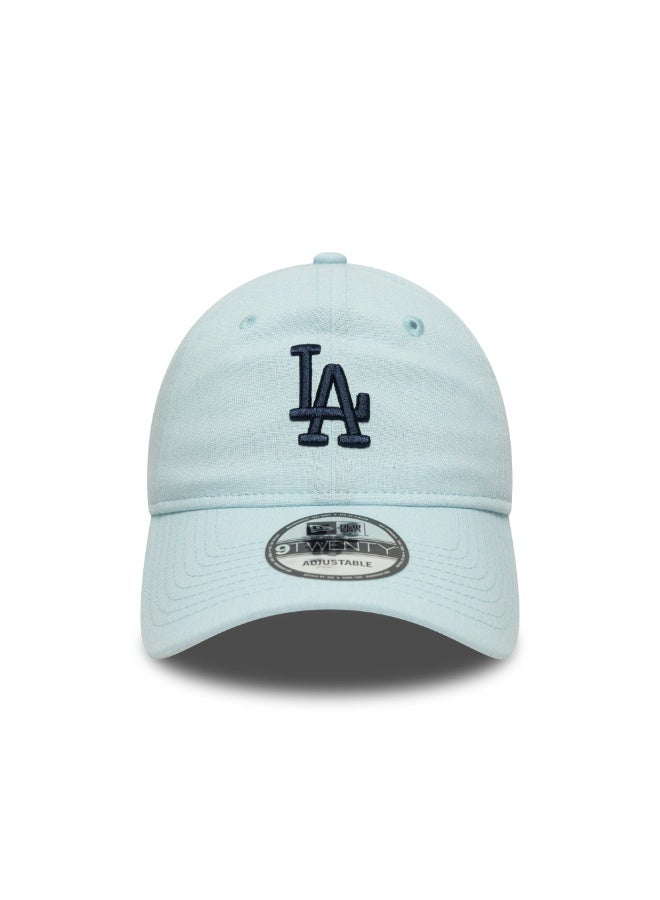 New Era Linen 9TWENTY Los Angeles Dodgers Pebble Navy Cap