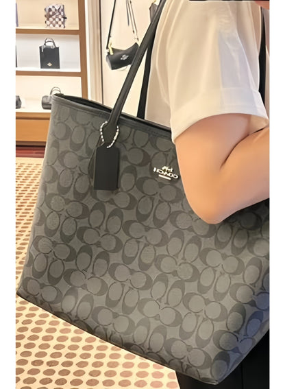 Iconic Printed City Tote Bag — Large Capacity