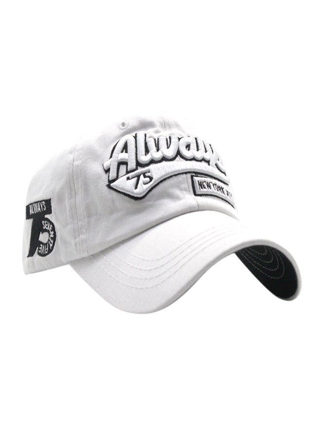 Snapback Closure Baseball Cap | White | Unisex