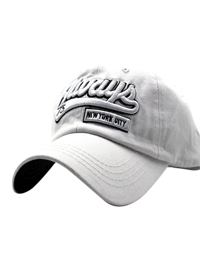 Snapback Closure Baseball Cap | White | Unisex