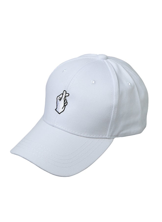 Flat Brim Hip Hop Baseball Cap | White | Unisex