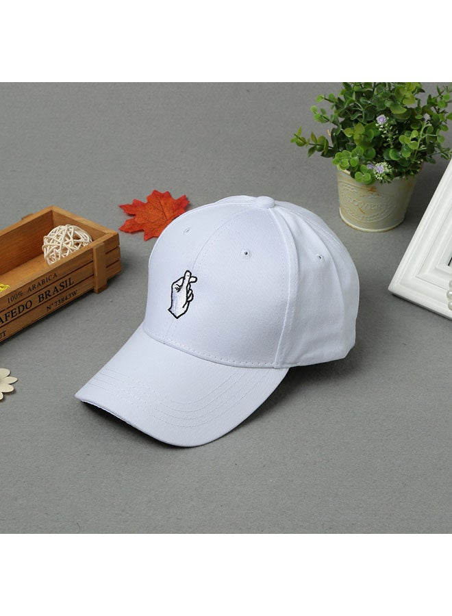 Flat Brim Hip Hop Baseball Cap | White | Unisex