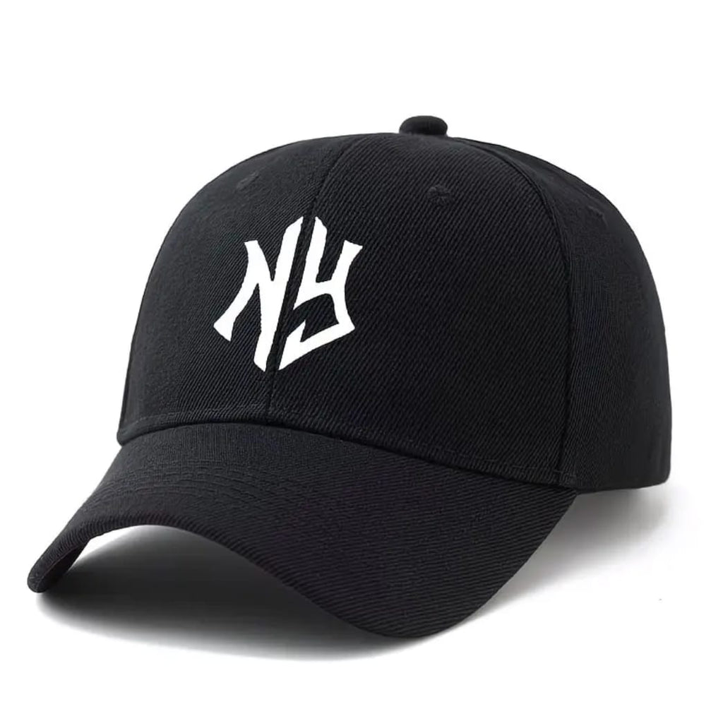 NY Gothic Embroidery Structured Cap – Black