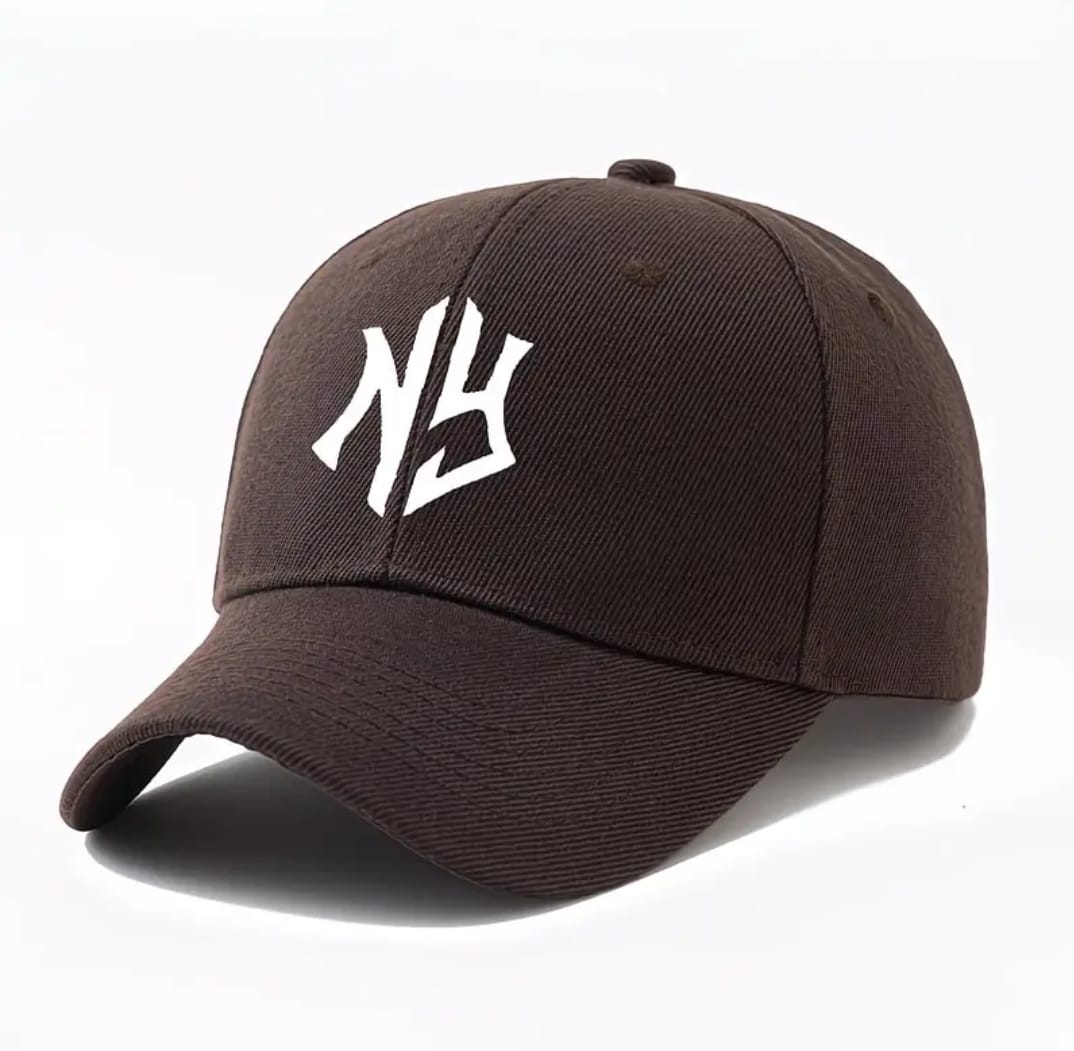 NY Gothic Embroidery Structured Cap – Dark Brown