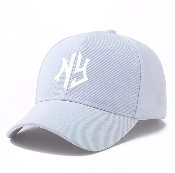 NY Gothic Embroidery Structured Cap – Light Gray