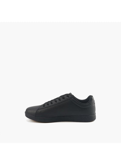 U.S. Polo Assn. Men’s Black COSTA GLB 6FX Sneakers – All-Black Monochrome Classic Lace-Up Shoes