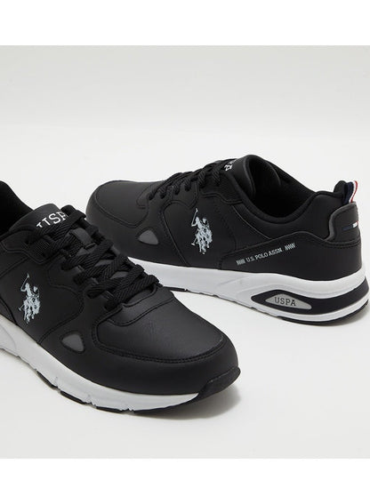 U.S. Polo Assn. Men’s Black VANCE GLB 6FX Sneakers – Premium Casual Sports Shoes for Everyday Style