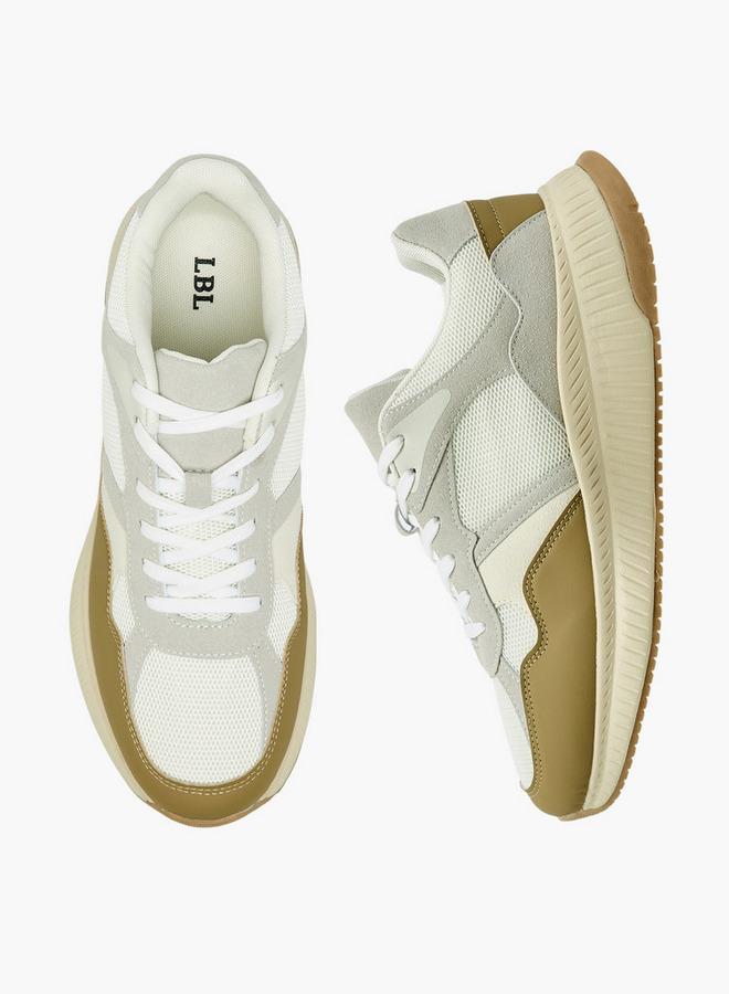 Men Breathable TPR Lace-Up Ankle Sneakers