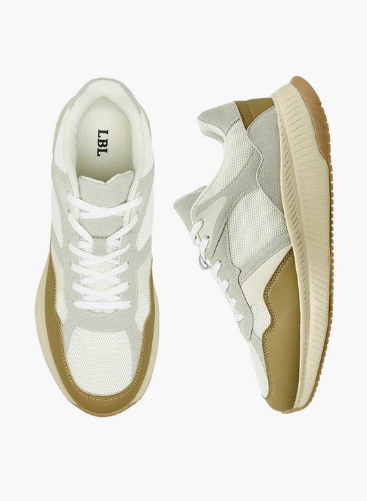 Men Breathable TPR Lace-Up Ankle Sneakers