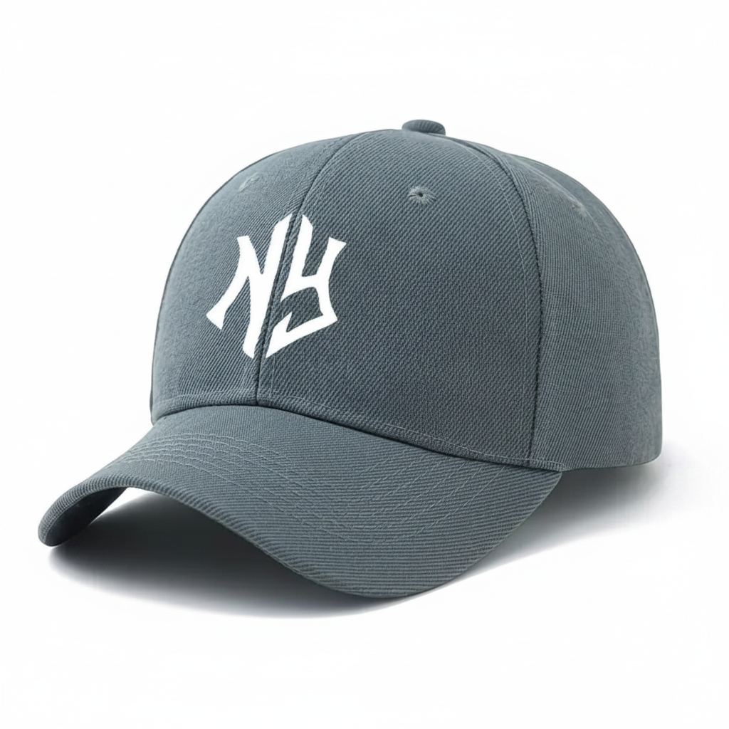 NY Baseball Cap Grey – Left Side View