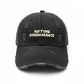 No Time For Romance Distressed Cap Black – front view