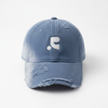 Distressed Denim Baseball Cap – front view