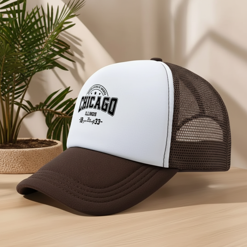 Chicago Illinois trucker cap – side view
